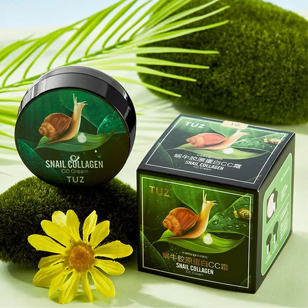 Crema CC de colágeno de Caracol, cojín para cabeza de seta, base, aceite hidratante, Control de retención de maquillaje, corrector iluminador