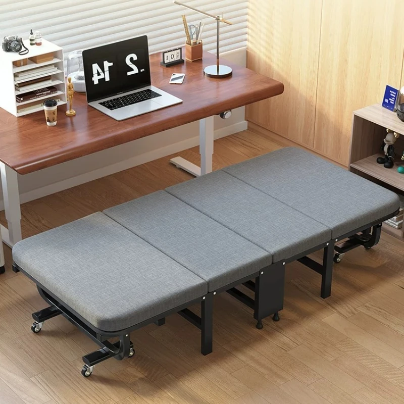 Foldable Portable Adult Single Double Home Folding Bed Folding Bed Cot Guest Sleeping Mattress Included Heavy Duty Steel Frame