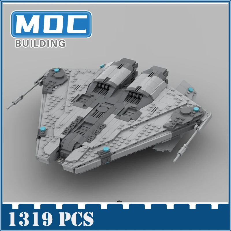 

Famous Game Galaxy Spaceship MOC Krait mk II Building Block Kit Home Decore Brick Model DIY Kids Puzzle Edu Toys Gift