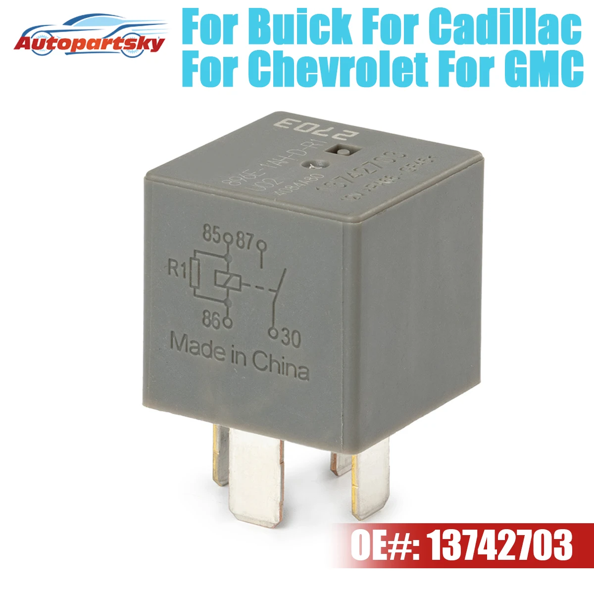 

4Pin Car Relay Switch 13742703 for Buick Verano for Cadillac ATS CTS XT4/5/6 For Chevrolet Camaro Cruze For GMC Sierra Yukon