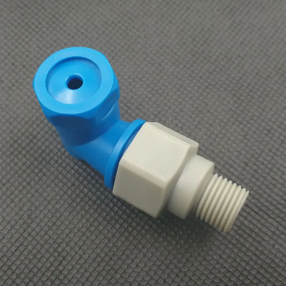 YS 90 Degree 1/4 Plastic PP Quick Release Hollow Cone Tip High Pressure Water Cleaning Spray Nozzle Car Washing Tool