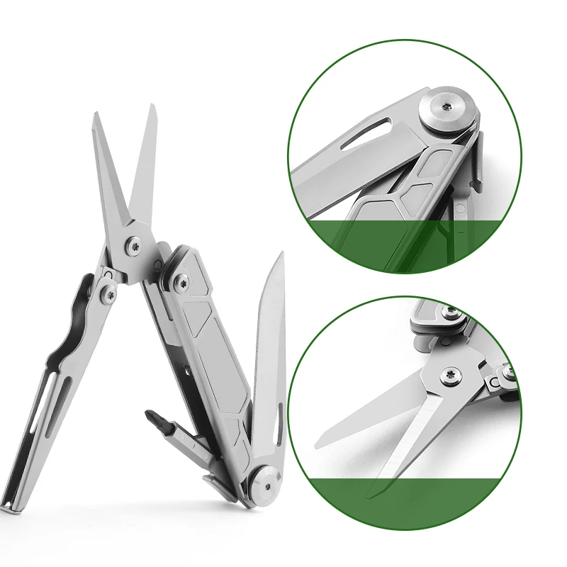 Outdoor Portable Multitool Camping Survival with Scissors Screwdrivers Knife Unique Gifts for Men Dad Husband