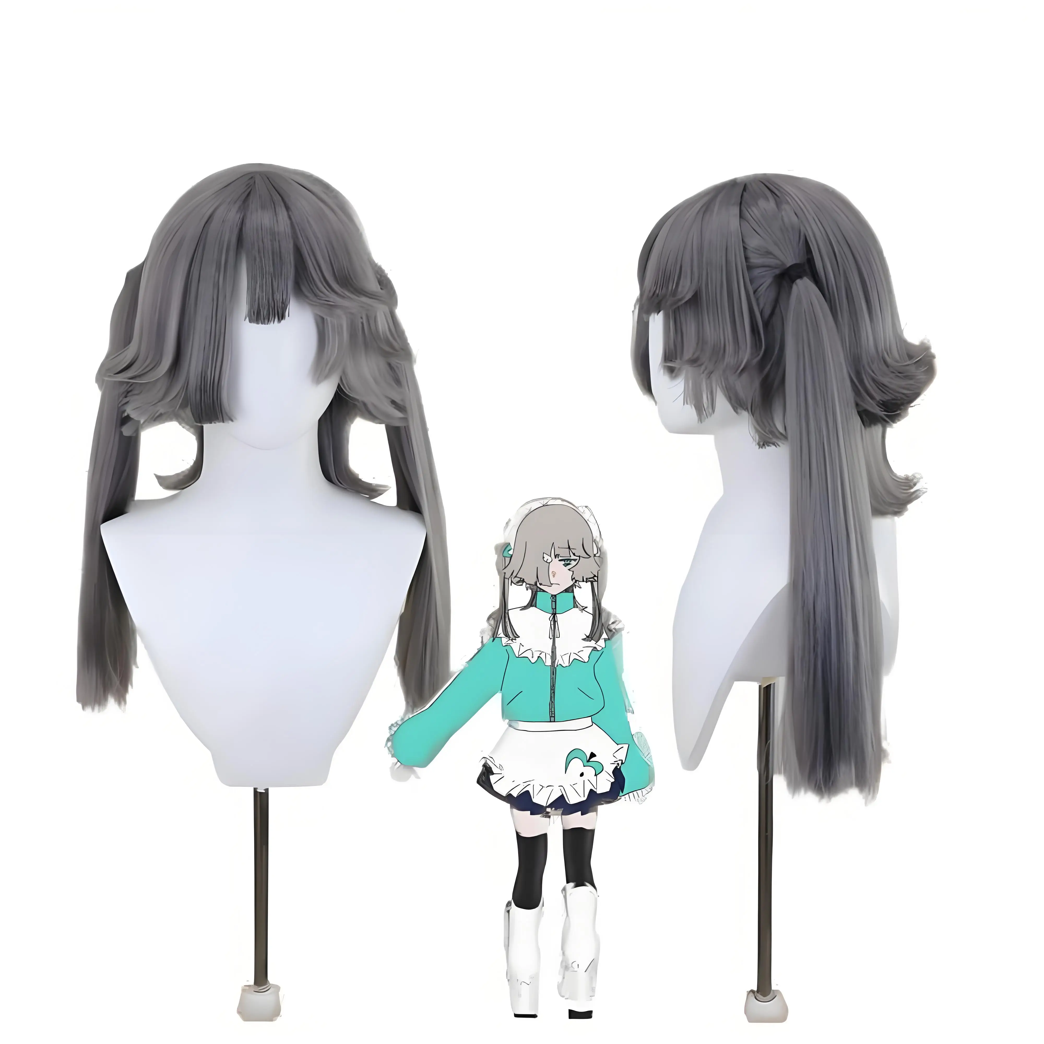 初音ミク-轪転生-アップル-コスプレウィッグ-カスタムスタイル-ロングアニメウィッグ
