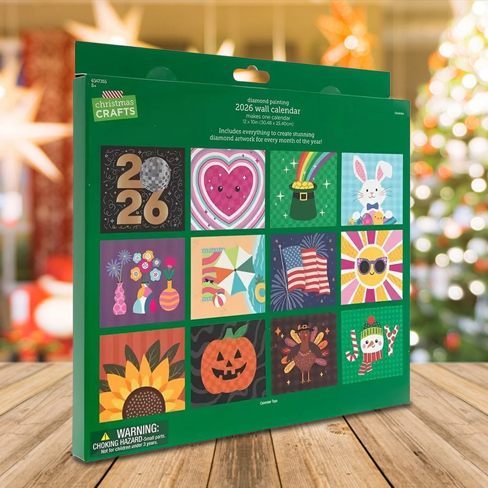 ภาพวาดเพชรแบบเต็มแผ่น DIY ปฏิทินเพชร 12 เดือน ปฏิทินติดผนังแบบพลิกได้ พร้อมรายการสิ่งที่ต้องทำ สำหรับตกแต่งผนังบ้าน