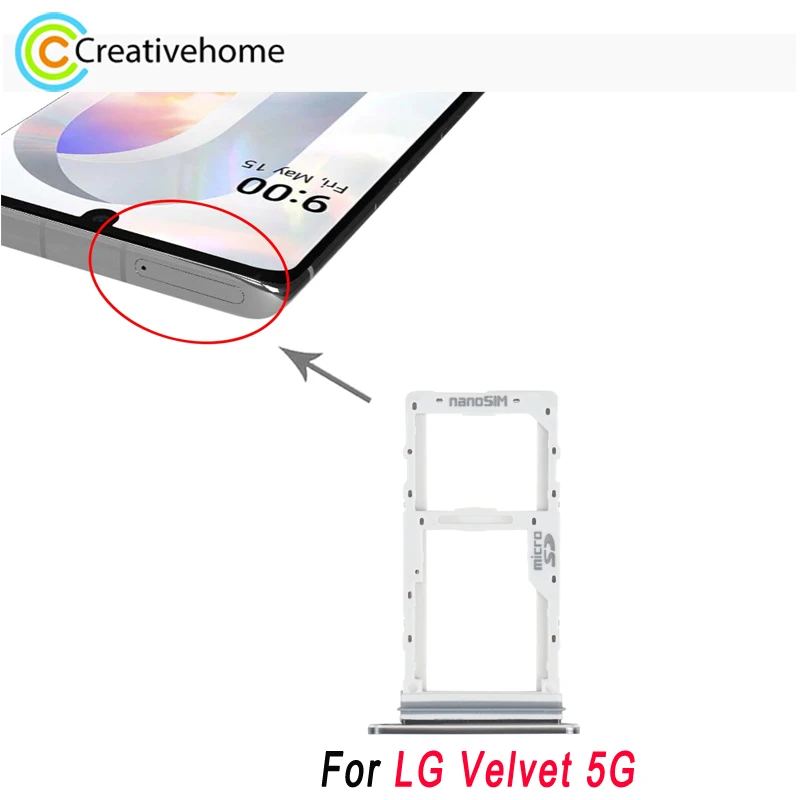 For LG Velvet 5G Dual SIM Card Tray / Micro SD Card Tray Adapter LM-G900N LM-G900EM LM-G900 LM-G900TM