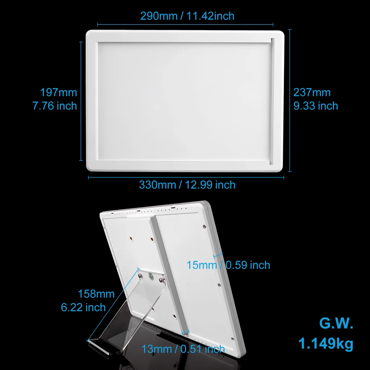 NEW Dental X-Ray Film Illuminator Light Box Xray Viewer Light Panel Screen Dentist Oral hygiene panorama viewbox view 6