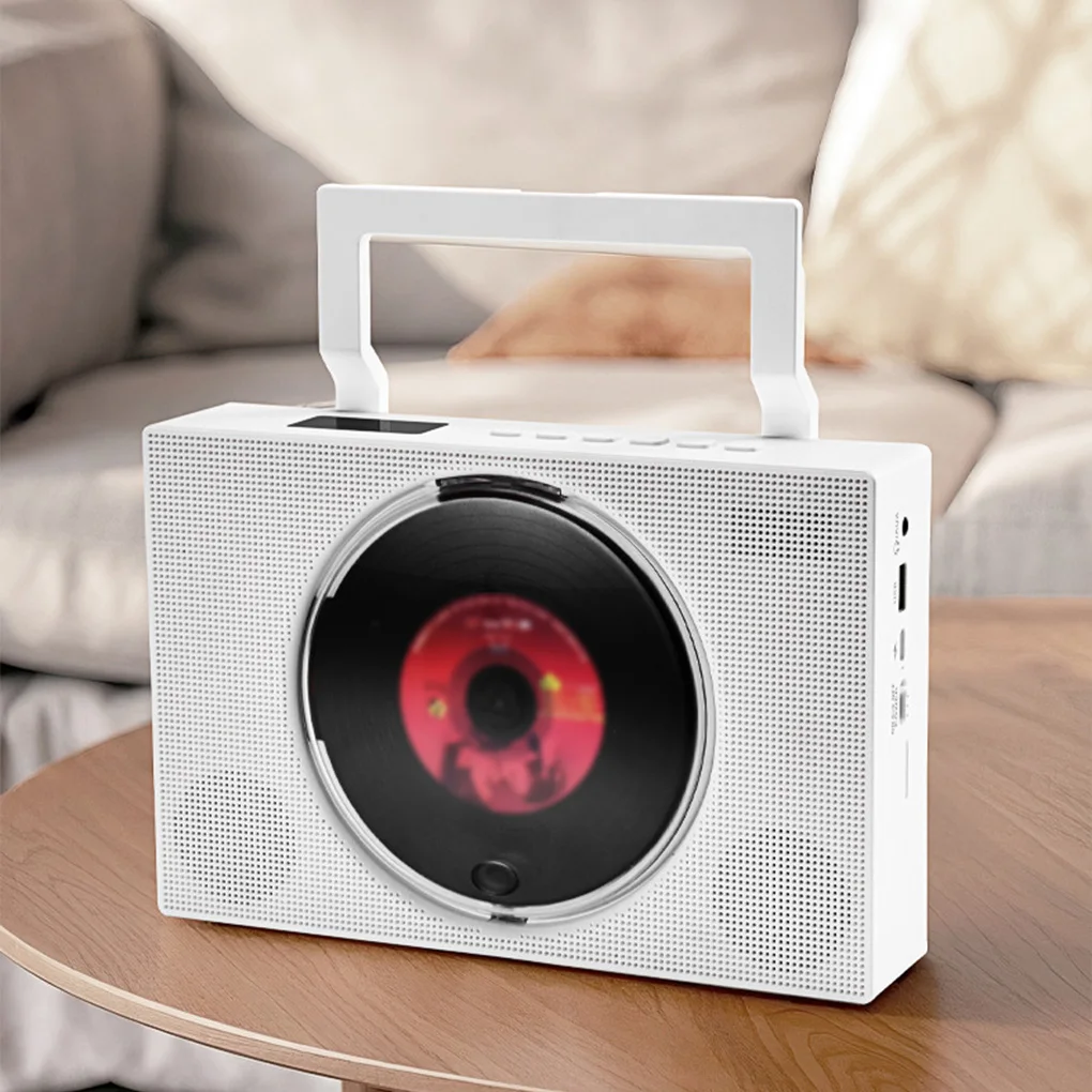 ポータブル CD プレーヤー 内蔵スピーカー ステレオ ダブル 3.5mm ヘッドフォン ジャック デスクトップ CD 音楽プレーヤー FM ラジオ