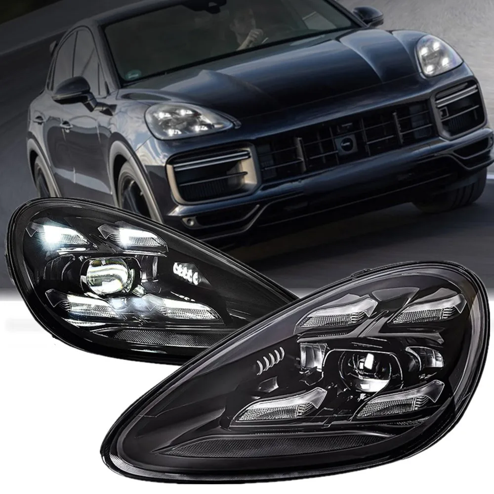 2pc LED Front Lights For Porsche Cayenne Led Headlights 2011-2018 Car Upgrade 2021 Styling Full Led DRL Headlamp Accessories