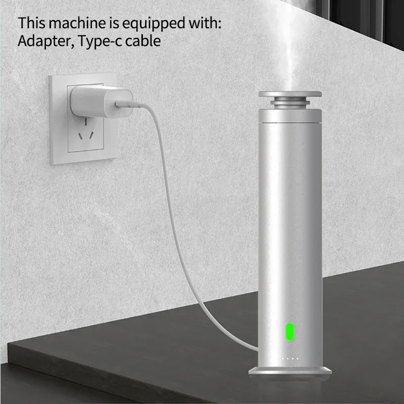 Luxury Hotel Studio Scent Diffuser Machine Cylindrical silver black waterless Large space essential oil tower aroma diffuser