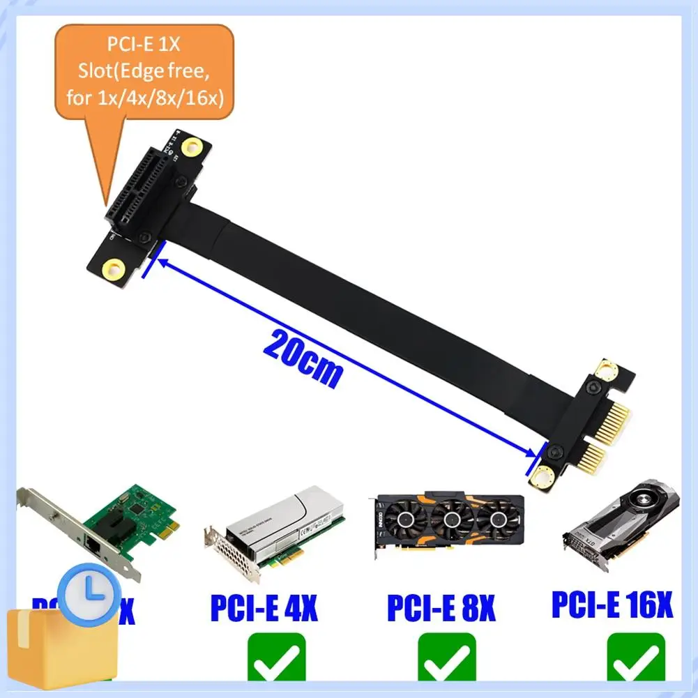 Populaire PCIE PCI Riser PCI-E Express Riser Card PCIE X1 Verlengkabel Voor Moederbord Extender Converter Adapter Kabel 20Cm