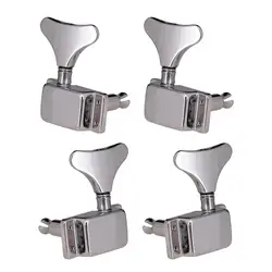 4 Piece 2R2L String Machine Heads Durable Semi-Closed Gear for Electric Bass