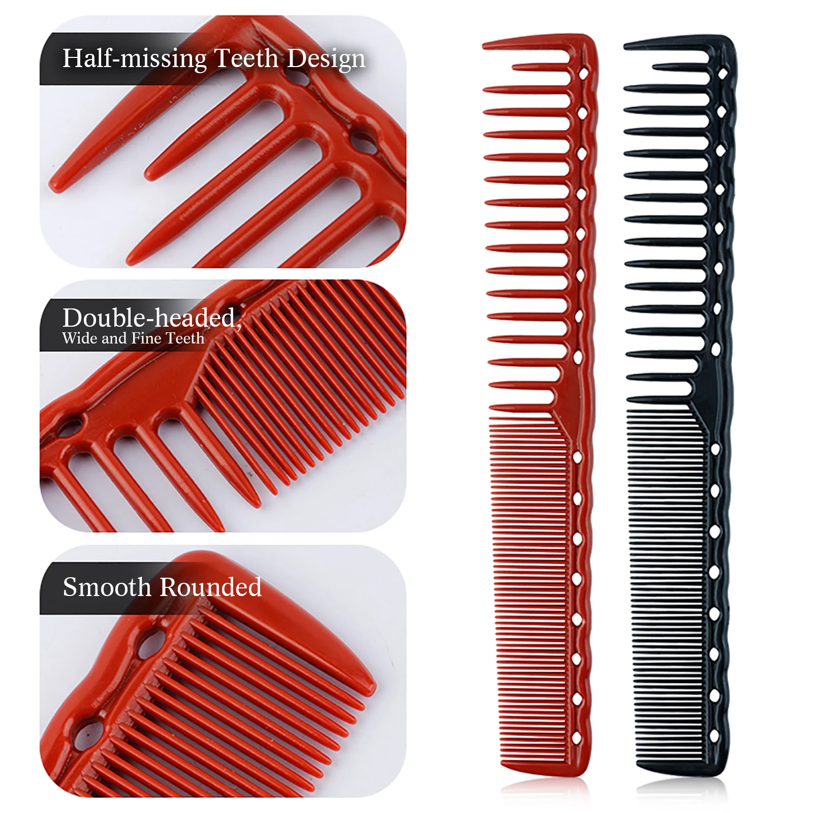 4Pcs/Set Pro Stylist Tapered Comb Heat Resistant Women Smooth Hair Combs Barbershop Hair Cutting Comb For Men Hair Styling Tools