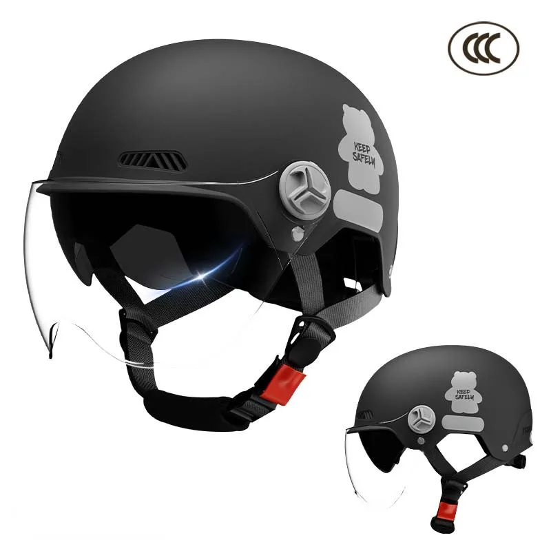 Electric Motorcycle Helmet Classic Men's and Women's Scooter Half Helmet 3C Certified Ultra Light Mountain Bike Helmet