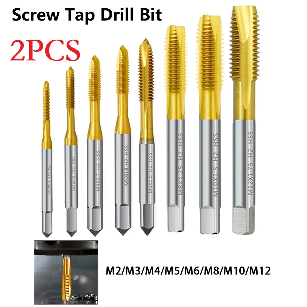 Coating Thread Tap Drill Bit Hand Tools High Speed Steel 6542 Screw Thread Tap Straight Flute Assemble Furniture