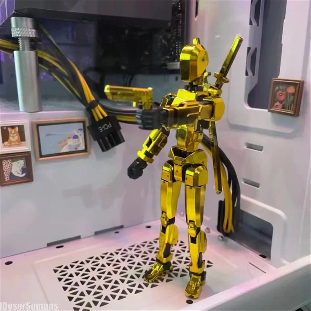 3D Printing Assembly Toys Transformer Robot Dummy 13 Magnetic Gold Plated Articulated Movable Figure Character Game Kids Gift