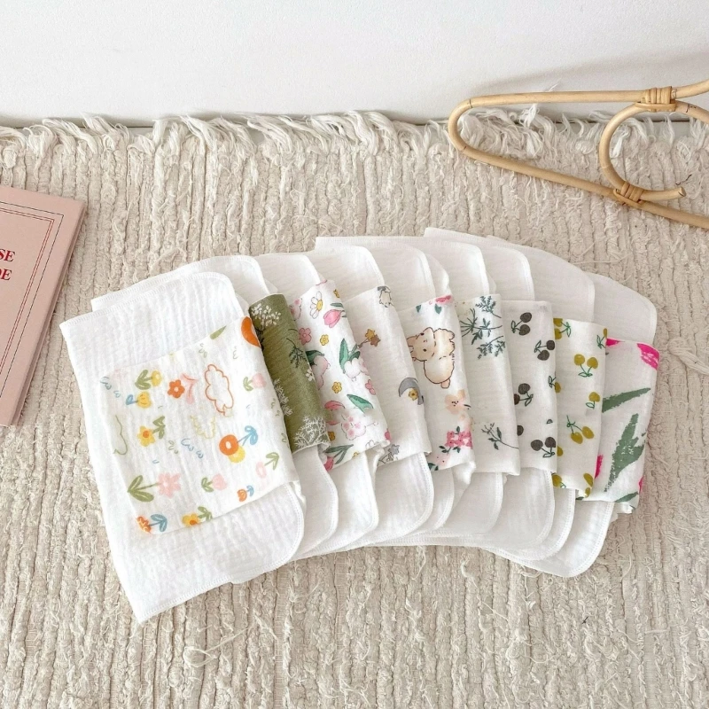 Serviette en coton à 4 couches, absorbant sueur, lingettes humides, produit pour bébé