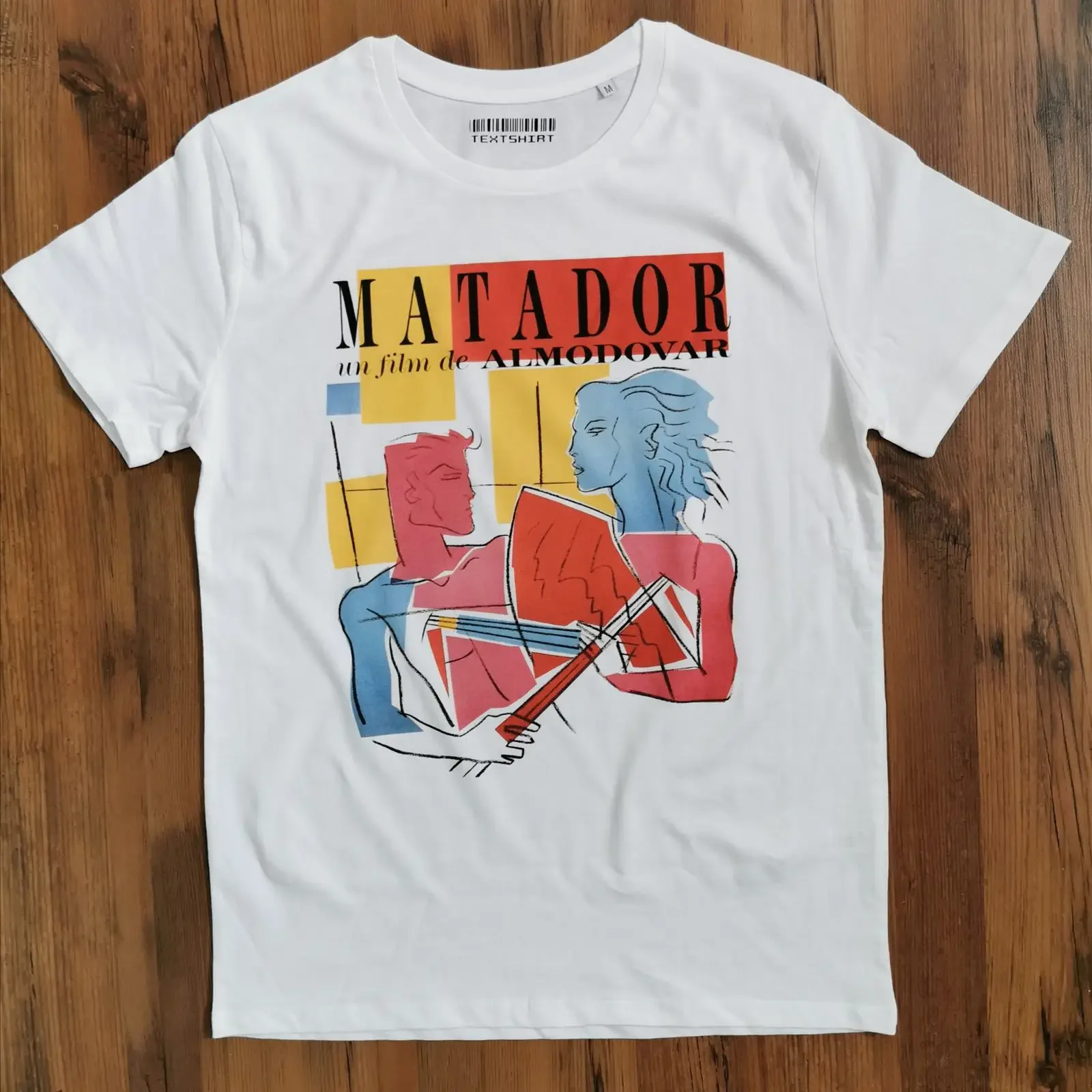 Handmade Matador T Shirt Pedro Almodovar Film vintage Washed Slightly Breathable Versatile fashion Top For Everyday Wear