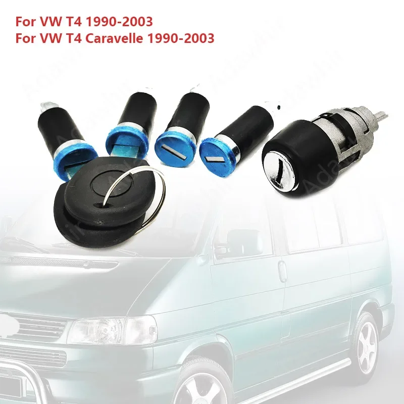 

Ignition Starter Switch Lock Barrel with 2 Keys 701837205 for VW T4 Caravelle MK IV 1990-2003 Transporter 1Set