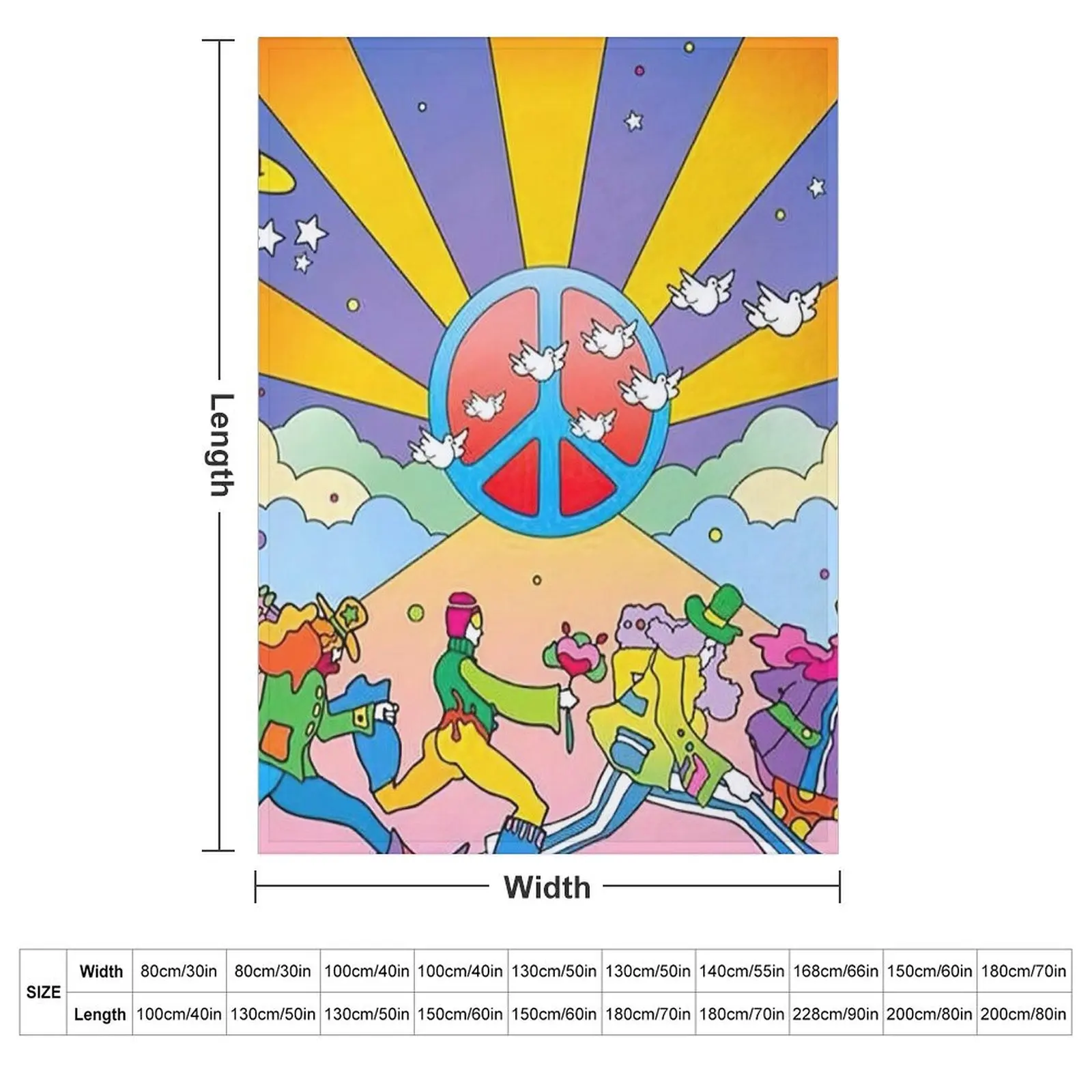 peter max Throw Blanket Sofa Blankets Sofas Of Decoration christmas gifts Plaid on the sofa Decorative Beds Vintage Blankets