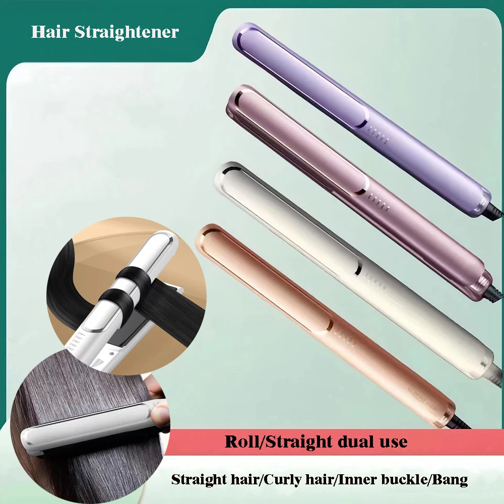 Portable Hair Straightener Flat Irons Straight Curly Hair Ceramic Blue Light Anion Ions Hair Straightener Hair Styling Tools