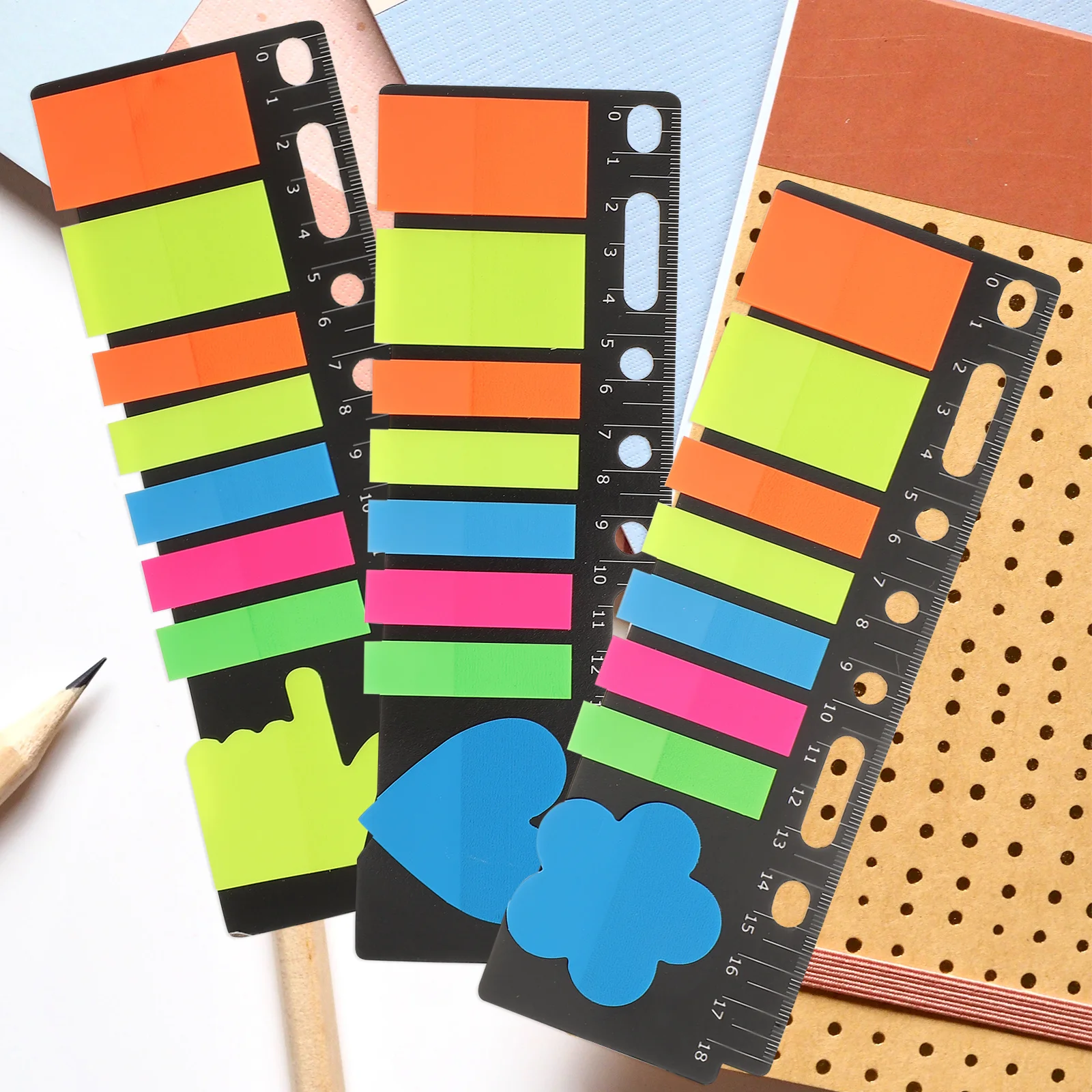 3Set Waterproof Pet Relocatable Reading Index Bookmarks Versatile Home Office School Use Book Tabs