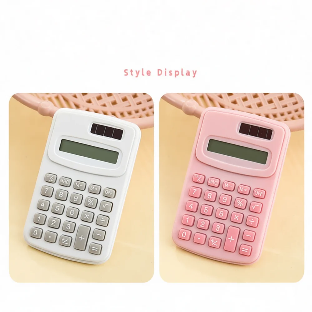 Modern Mini Calculator Portable Desktop Office Accessory Pocket Math Stationery Device Comfortable Handheld Tool For Accountants