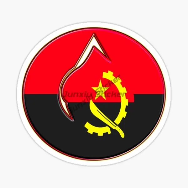Angola National Flag, Emblem, Car Sticker, Motorcycle Helmet, Computer Vinyl Self-adhesive Waterproof Sticker