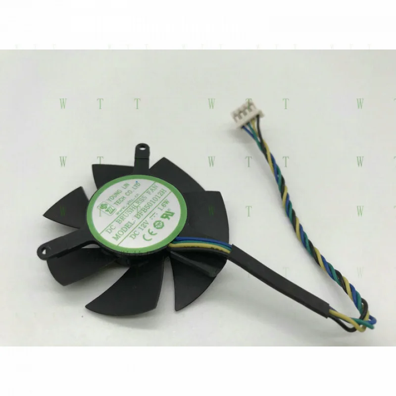 H 1 pcs  YOUNG LIN  Fan  DFB501012H  12V 1.6W  diameter  4.6cm  4 Pin Graphics fan