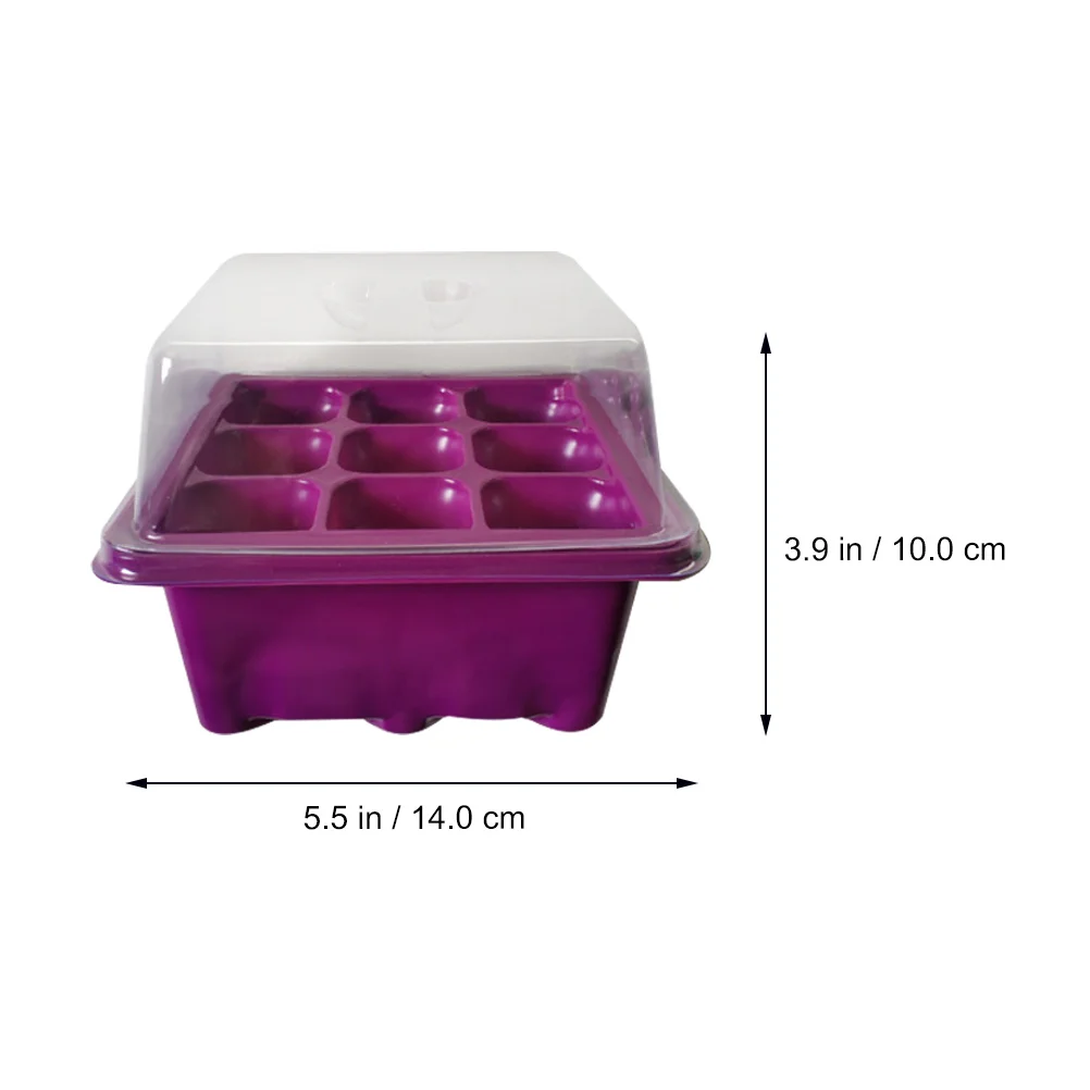 

2pcs Seedling Tray High-Quality Plastic Plant Growing Starter Tray for Home Gardening Nursery Novice Use Transparent Cover Heat
