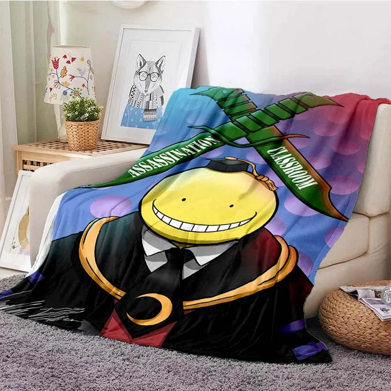 

Assassination Classroom Octopus Teacher Soft Blanket Custom Blanket Birthday Gift Blankets for Beds Thin Blanket Cozy Blankets