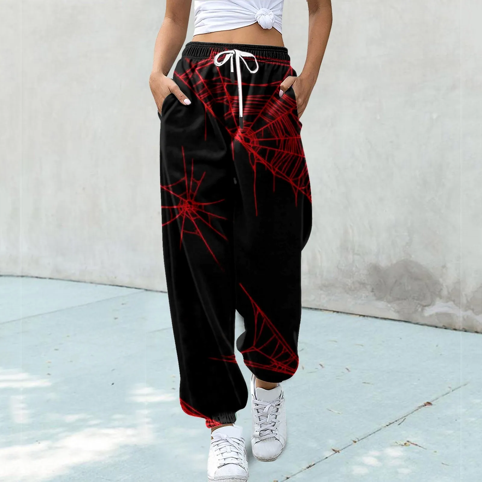 

Women's Streetwear Y2k Pants Wide Leg Oversize Pants Baggy Straight Trousers 2024 New Casual Print Jogger Sweatpants