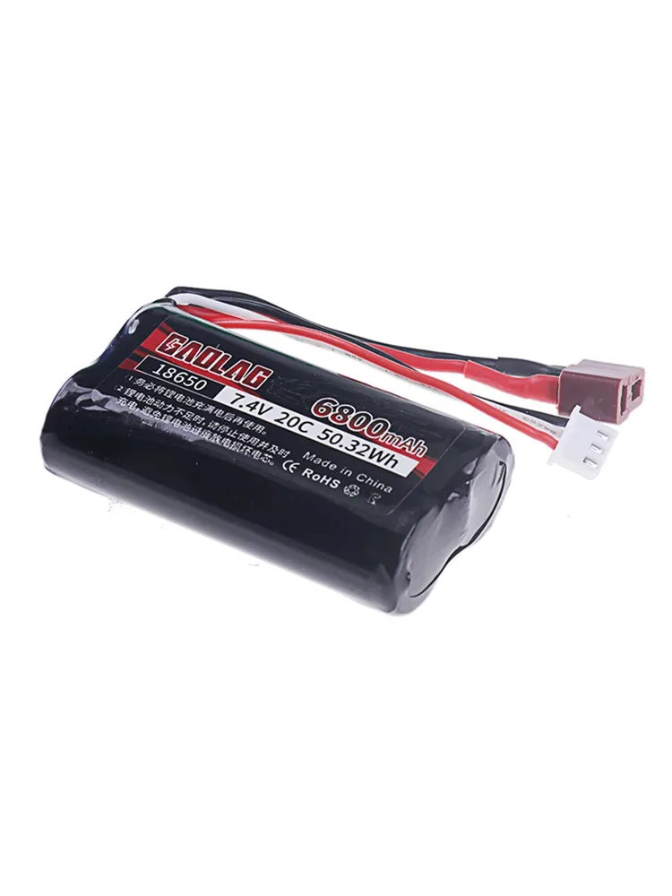Batterie Lipo 7.4V 6800mAh 18650 pour Wltoys 10428 /12428/12423, pièces de voiture RC étanches et ignifuges 2S pour Wltoys 144001
