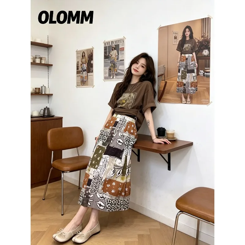 Miyake Pleated 2026 New Summer Pleated Patchwork High-End Skirt Elegant Commuter Versatile A-Line Skirt for Women Summer Pleat