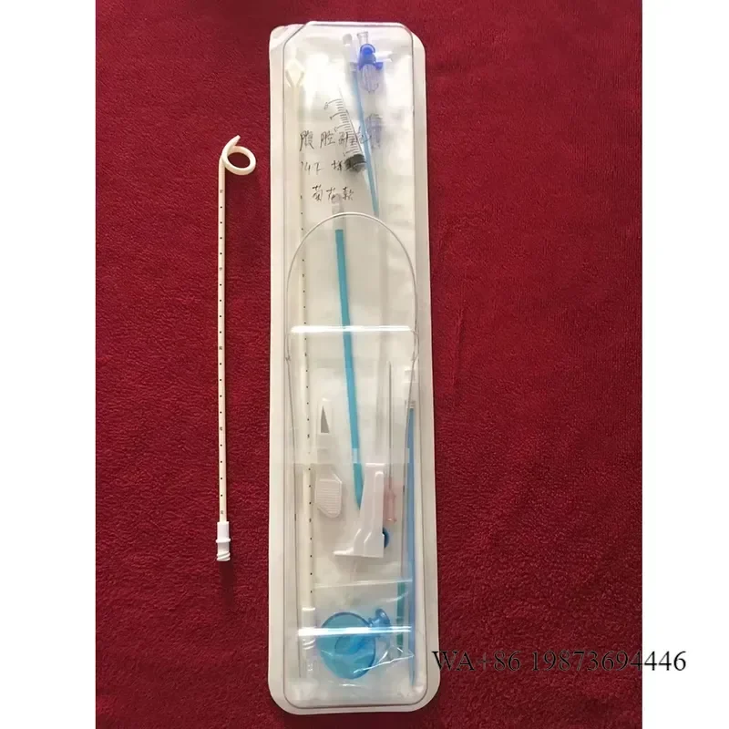 disposable-medical-consumables-pigtail-chest-drainage-catheter-and-drainage-system