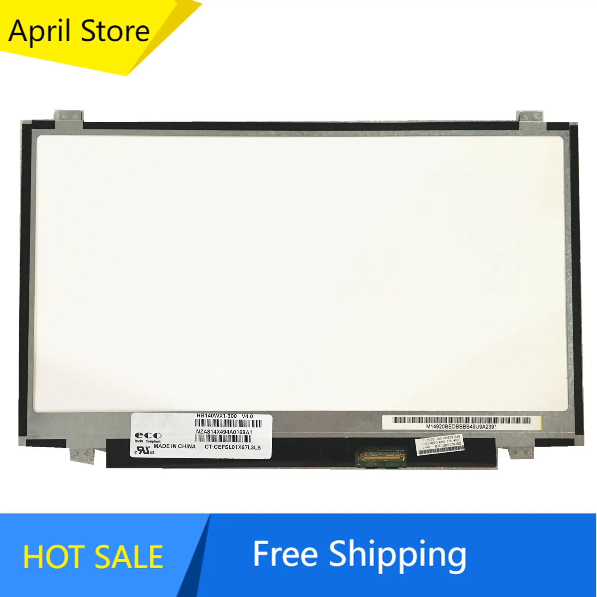  HB140WX1-300 HB140WX1-400 HB140WX1-500 LP140WH2-TLL1 LP140WH2-TLM1 Laptop Screen 1366*768 40 pin