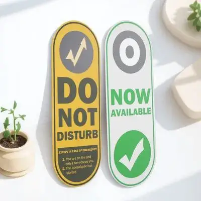 

Do Not Disturb Sign Dual Side Tag Hotel Office Door Knob Hanger Plastic Reminding Tag Double Sided Wear-Resistant