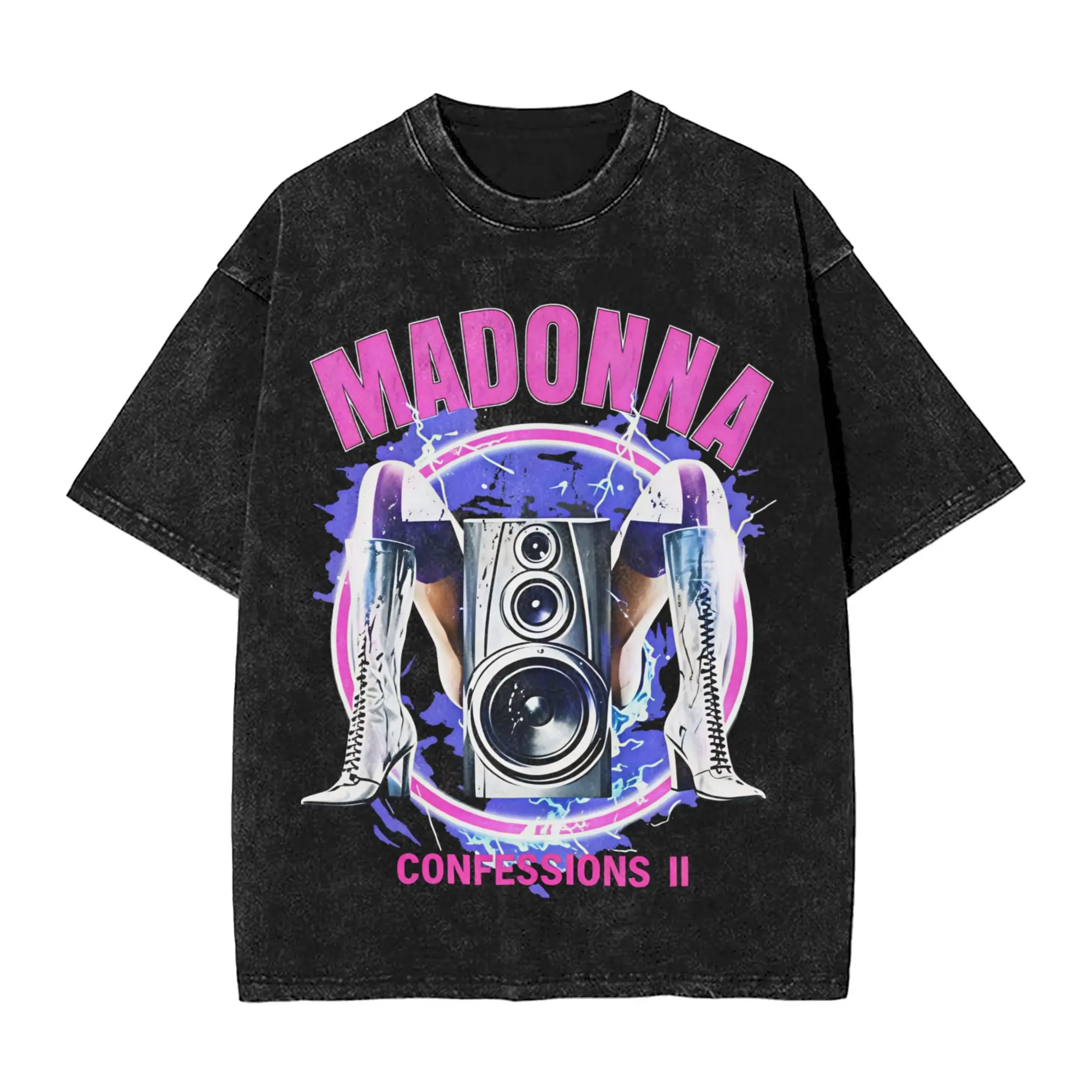 M-Madonna Confessions II Tour T Shirts Washed Short Sleeve Street T-Shirt  Novelty Men Women Tops Streetwear Summer Tops Tees