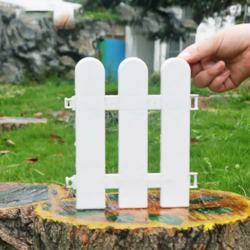 5Pcs Garden Fences Lawn Border Fence Garden Yard Landscape Edging Garden Flower Vegetable Small Fencing Picket Fences Ornament