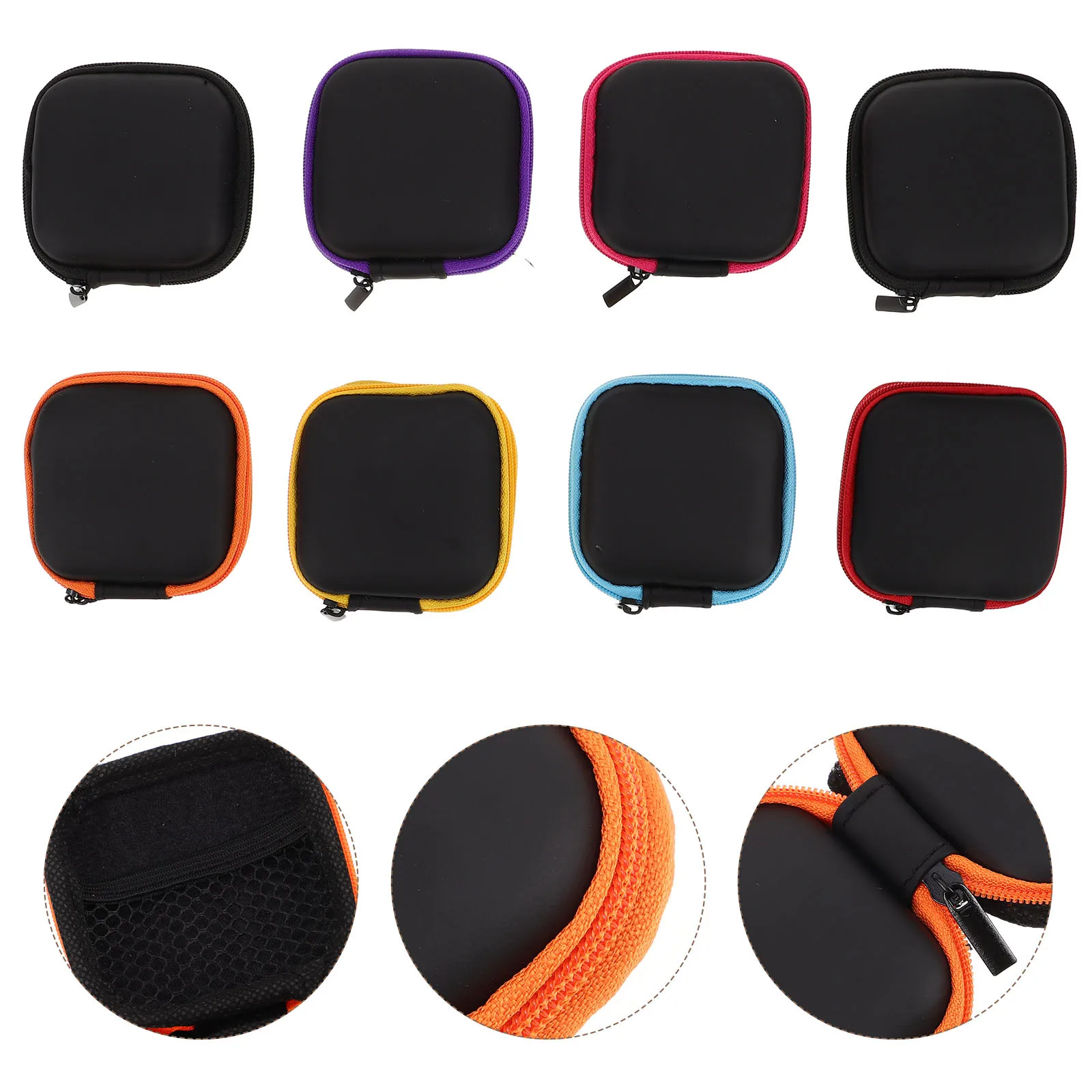 

8Pcs Earbud Pouch Portable Eva Earphones Organizer Case Storage Bag Headset Cable Holder Data Cable Organizer Box for Daily Use