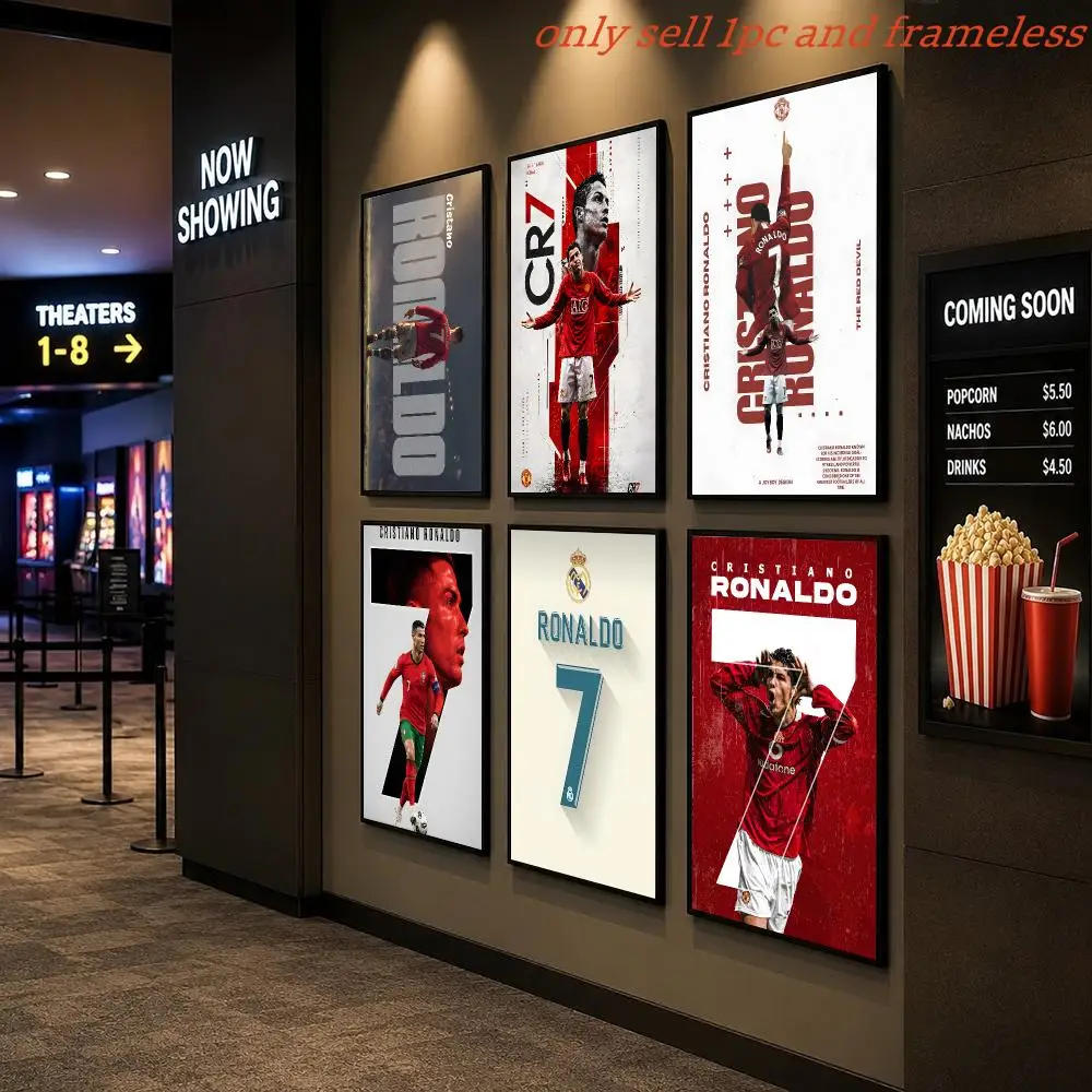 C-CristianoS Football Stars CR7 RonaldoS Poster Poster Painting Wall Art Pictures Living Room Home Decor