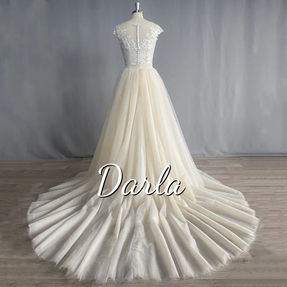 Robe de Mariée 2 en 1 Élégante avec Traîne Amovible, en Dentelle de Luxe, lèvent en Tulle, Ligne A, Sirène, Personnalisée