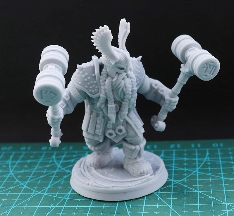 38mm 56mm Resin Model Dwarf Dwarves Warrior Figure Unpainted RW-192