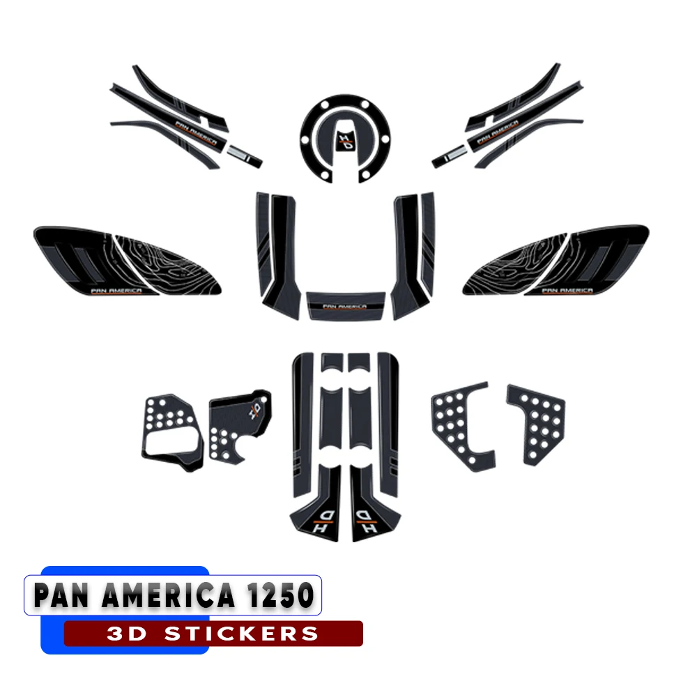 For PAN AMERICA 1250 PA1250 PANAMERICA1250 2020 2022 Stickers Frontal protection fork Sticker 3D Protector Decoration kit