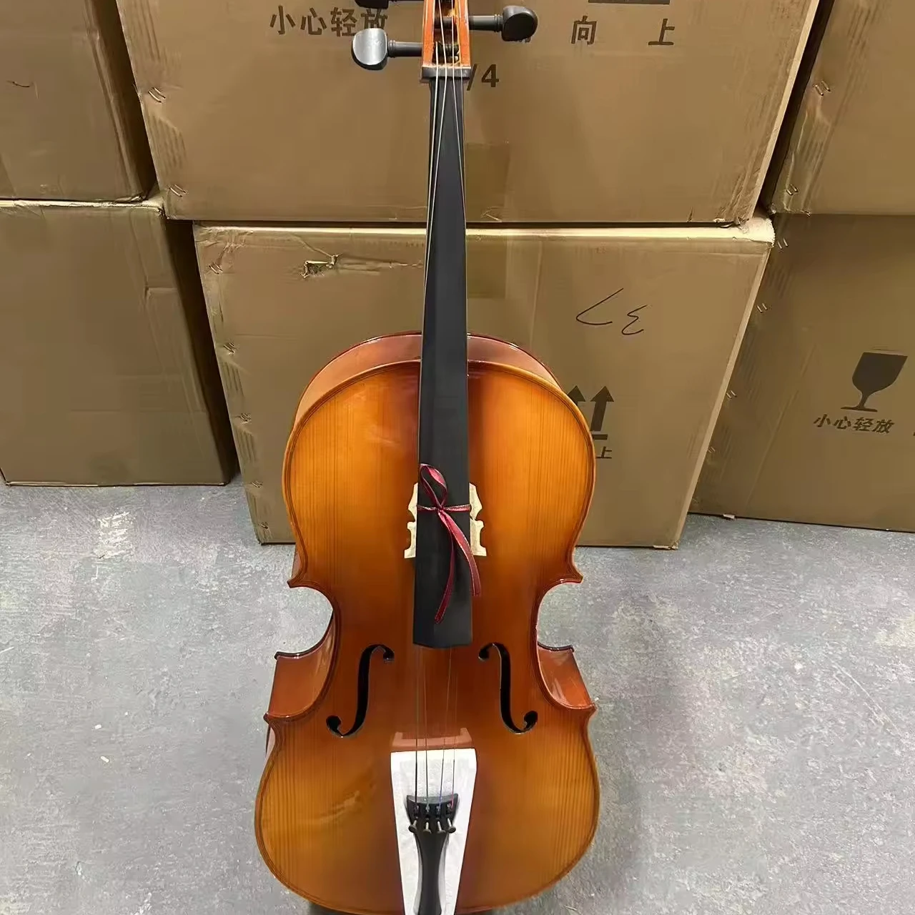 Wholesale Spruce Gloss Student Beginner Practice Full Size Wood Maple Cello 1/8-4/4
