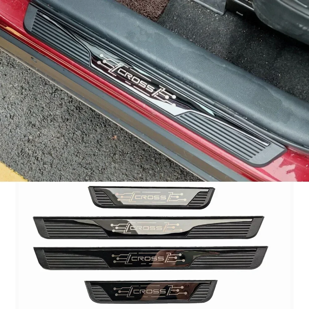 

Car Protector Threshold For Subaru Solterra 2023 2024 Door Sill Scuff Plate Guards Pedal Cover Trim Accessories