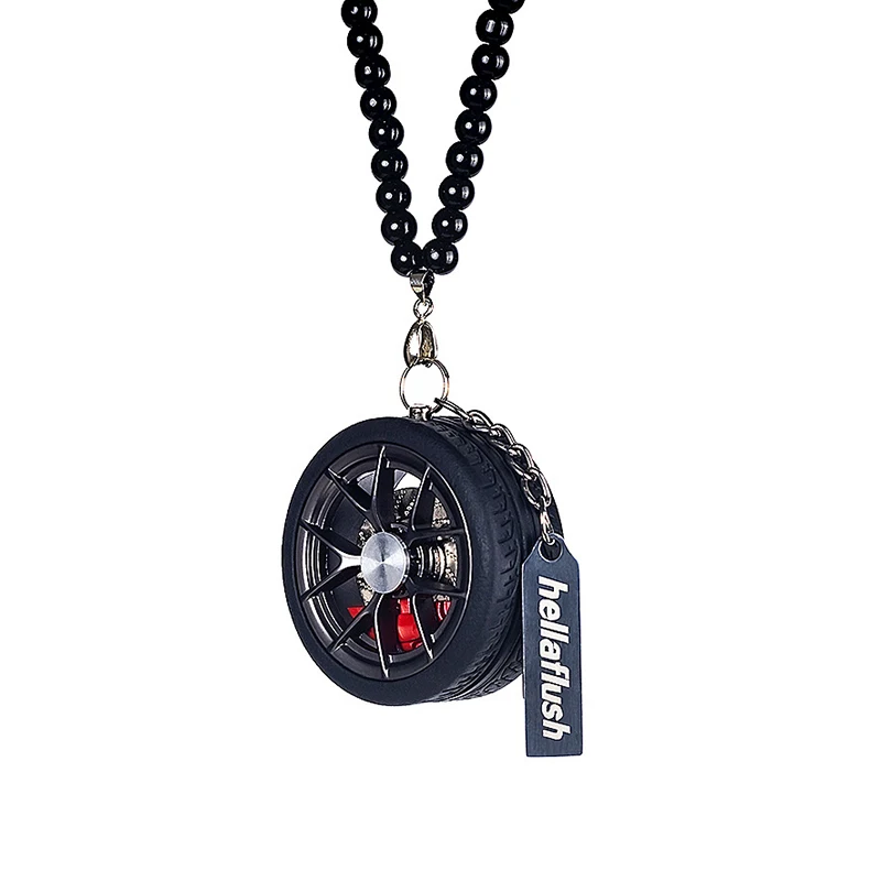 Car Interior Ornaments Hellaflush Creative Lanyard Car Key Rings Wheel Hub Brake Shock Absorber Design Car Pendant Up-market