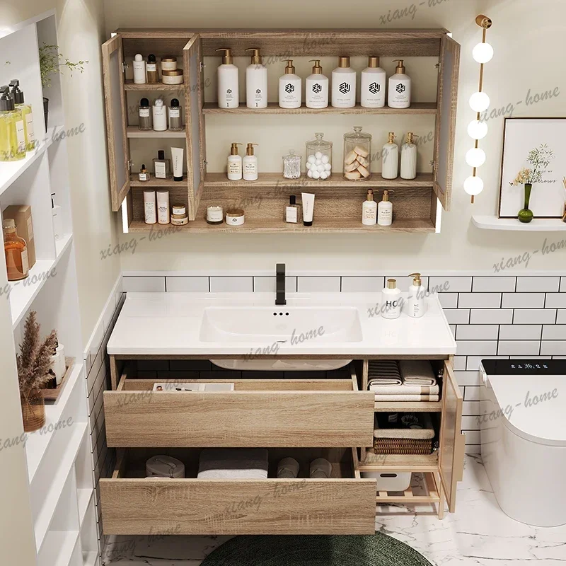 ld Shower Embedded Bathroom Cabinets Apartment Smart Toilet Chest Bathroom Cabinets Shelves ​​Plywood Furniture Gabinet