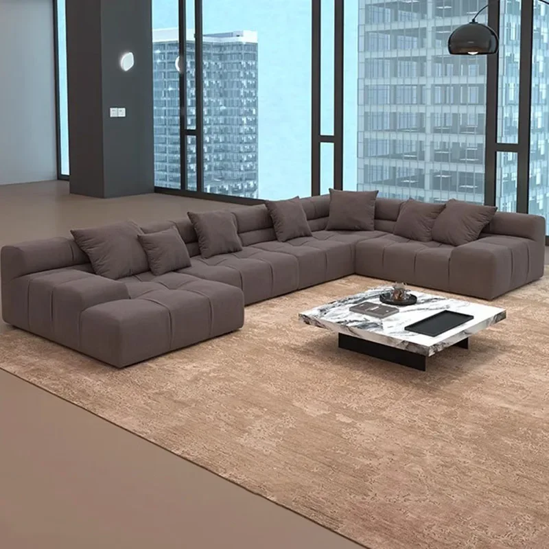 Grande U Shape Living Room Sofas Luxury Reception Corner Sectional Sofas Minimalista European Divani Soggiorno Furniture Modern