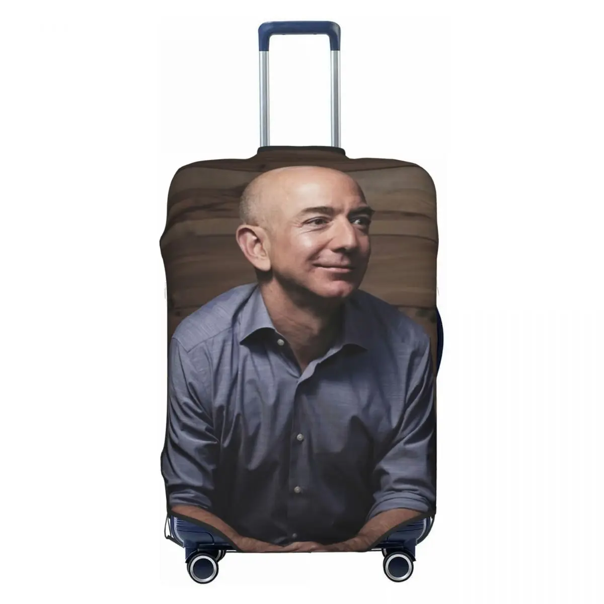 

Jeff Bezos Print Luggage Protective Dust Covers Elastic Waterproof 18-32inch Suitcase Cover Travel Accessories