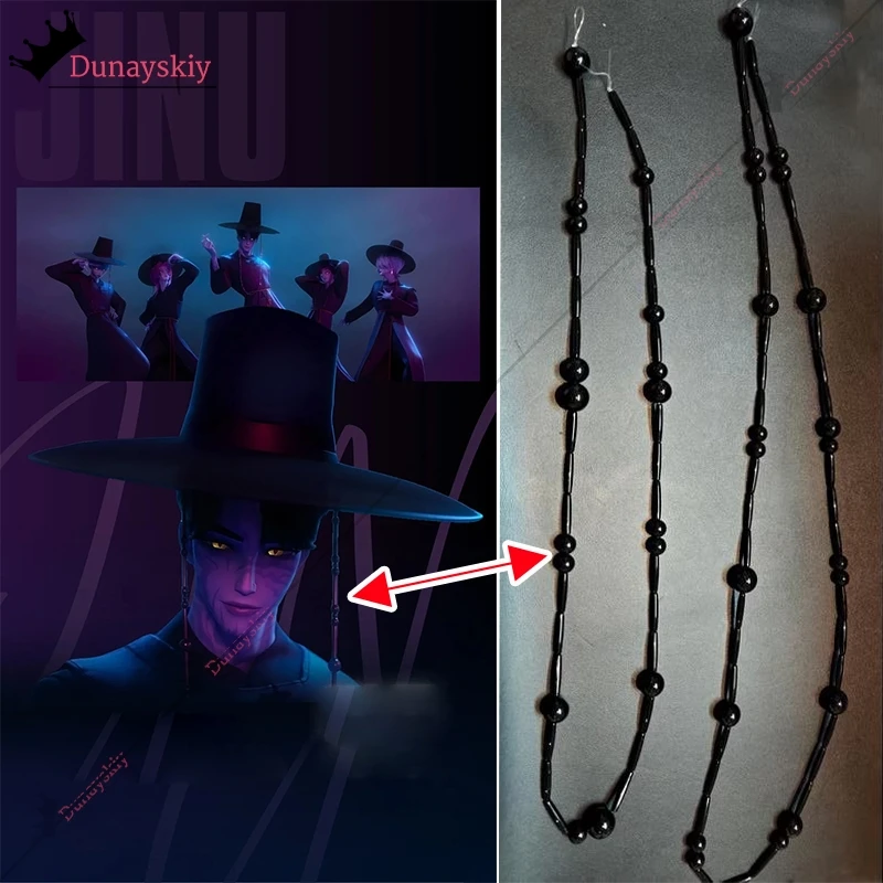 Sajaboy Jinu Cosplay Stage Uniform Hat Chain Prop Accessories Handsome Vampire Kpop Demon Idol Disguise Prop Accessories